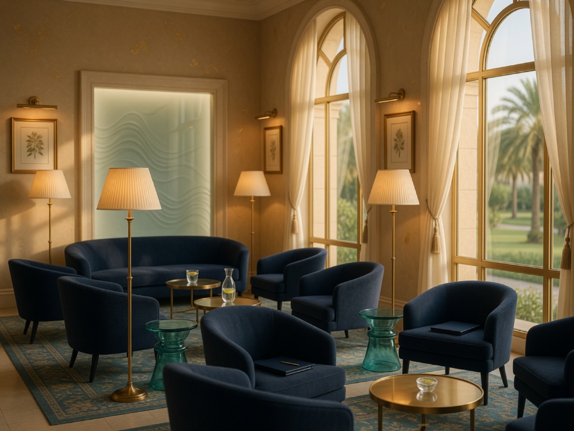 Elegant seminar lounge at Destiny Deployment Center